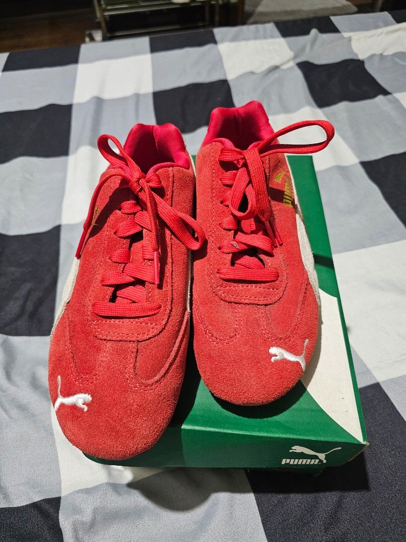 Puma Speedcat Sneakers In Red (Category: Sneakers) located in Manila. Submitted by onlinesmartshopping12 (Listing ID 1468818344, Image 2). Description: no issue mall bought with box lost receipt.