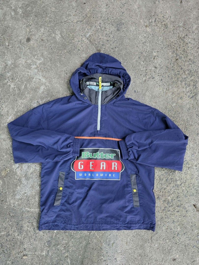 PUMA X BUTTERGOODS (Category: Coats, Jackets and Outerwear) located in Cavite. Submitted by likklebwoi (Listing ID 1468921256, Image 1). Description: PUMA X BUTTERGOODS ANORAK WINDBREAKER SIZE SMALL ON TAG FITS L-XL BOXY ALMOST NEW NO MAJOR ISSUES.