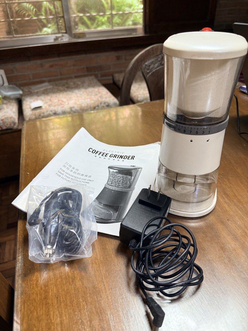 PureFresh Electric Coffee Grinder (Category: Coffee Machines & Makers) located in Quezon City. Submitted by bluginge (Listing ID 1468783723, Image 1). Description: - White - Ceramic conical burr with 17 grind settings - Used to grind whole beans for french press, but I now have an espresso machine set up so I needed another kind of grinder - Includes standard wall adapter and sealed car cigarette lighter adapter cable - Includes instruction manua