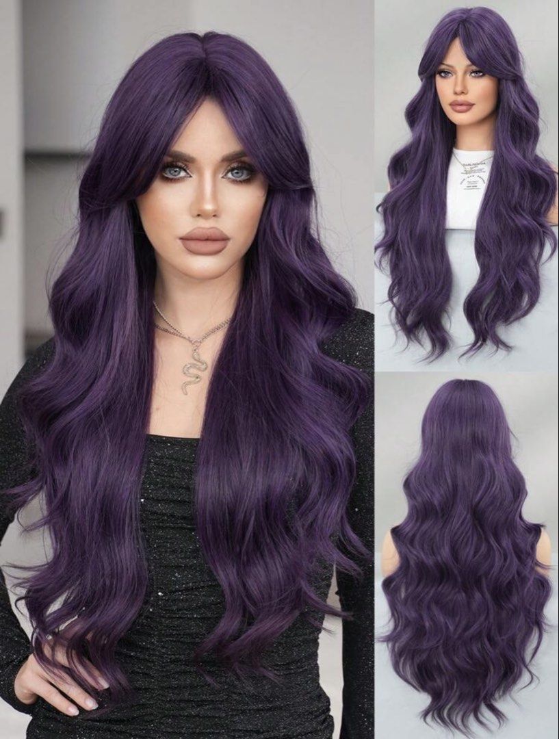 Purple wigs (Category: Hair Accessories) located in Quezon City. Submitted by ava_ghail (Listing ID 1468752694, Image 2). Description: Realistic wigs .