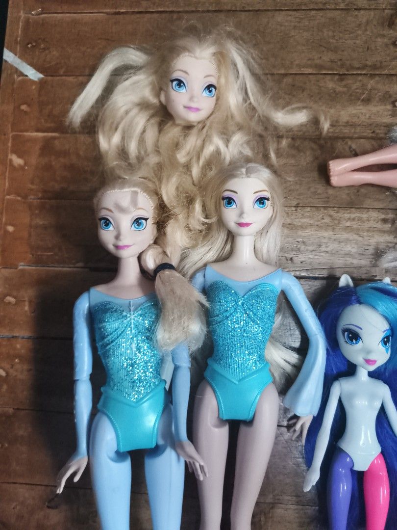 RANDOM DOLLS BUNDLE!! (Category: Kids Toys) located in Quezon City. Submitted by an_drei (Listing ID 1468726582, Image 2). Description: NO BREAKING OF BUNDLE ⚠ AS IS! WYSIWYG ALL ISSUES ARE IN THE PICTURES WILL GIVE TON OF FREEBIES! ELSA ICE SKATING GOOD AS NEW (FREE ANOTHER WALA HEAD) ELSA SHOOTER LIGHT DOES NOT WORK, PALE HEAD MALUCIA NECK PEG BROKE BUT STILL ATTACHABLE, NEED HAIRSPA RARITY IS GOOD AS NEW, NO ISSUES LOL DOLL NEED HAIRSPA, HAIR 