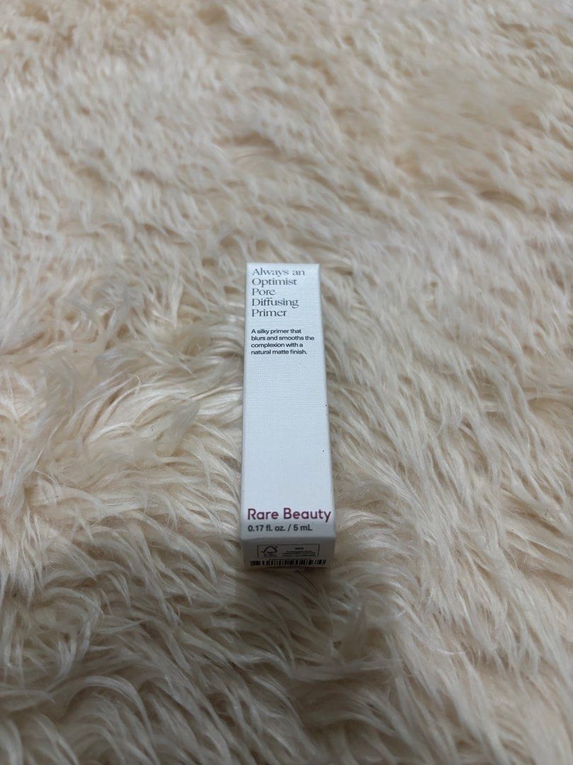 Rare Beauty Always an Optimist Pore Diffusing Primer 5ml (Category: Makeup) located in Paranaque City. Submitted by _outfits (Listing ID 1468918244, Image 1). Description: Rare Beauty Pore Diffusing Primer Brand New Travel Size .
