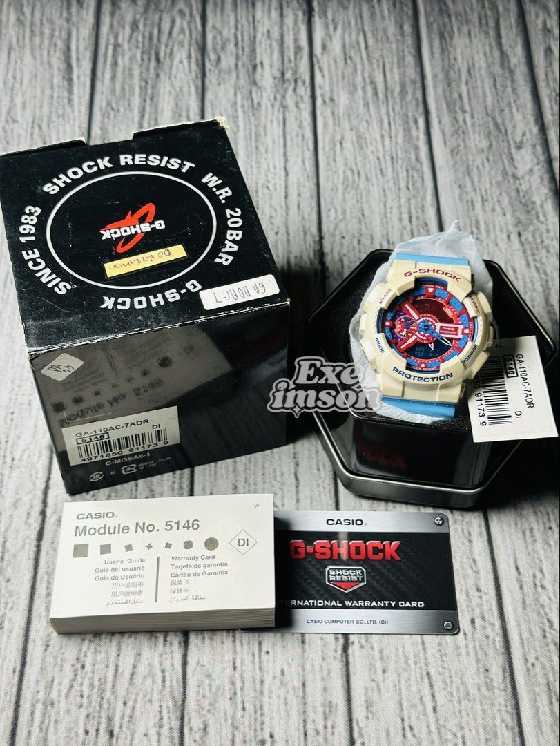 RARE G-SHOCK GA-110AC DORAEMON (Category: Men's Watches) located in Obando. Submitted by greatfindslad (Listing ID 1468844543, Image 2). Description: FOR SALE❗️ ✅ RARE GA-110AC DORAEMON • 💯% Legit / Authentic. • 8/10. Presentable. • Complete inclusions. • Batt health 🔋: GOOD • Original all parts. No history of repair. • No hidden issues. All functions working. 𝗣𝗥𝗜𝗖𝗘: ₱3,499 negotiable Unli legit check/vouch. Money back if fake. 📌 Meet/Pic