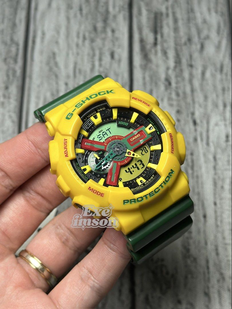 RARE G-SHOCK GA-110RF RASTAFARI (Category: Men's Watches) located in Obando. Submitted by greatfindslad (Listing ID 1468848966, Image 3). Description: FOR SALE❗️ ✅ RARE GA-110 RFRASTAFI • 💯% Legit / Authentic. • 8/10. Good condition. • Complete inclusions. • Battery health: 🔋 GOOD. • Original all parts. No history of repair. • No hidden issues. All functions working. 𝗣𝗥𝗜𝗖𝗘: ₱3,699 negotiable Unli legit check/vouch. Money back if fake. 📌 M