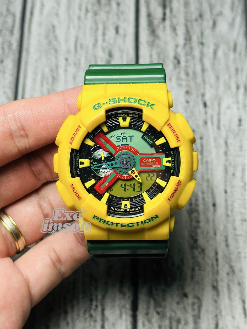 RARE G-SHOCK GA-110RF RASTAFARI (Category: Men's Watches) located in Obando. Submitted by greatfindslad (Listing ID 1468848966, Image 1). Description: FOR SALE❗️ ✅ RARE GA-110 RFRASTAFI • 💯% Legit / Authentic. • 8/10. Good condition. • Complete inclusions. • Battery health: 🔋 GOOD. • Original all parts. No history of repair. • No hidden issues. All functions working. 𝗣𝗥𝗜𝗖𝗘: ₱3,699 negotiable Unli legit check/vouch. Money back if fake. 📌 M