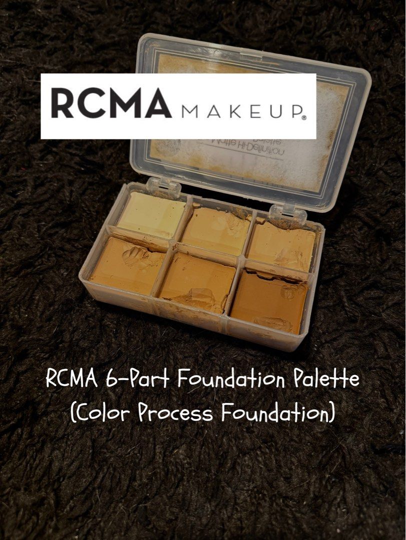RCMA 6-Part Foundation Palette (Category: Makeup) located in Peñablanca. Submitted by declutterduchessstudio (Listing ID 1468924205, Image 1). Description: Brand: RCMA Product: RCMA 6-Part Foundation Palette.