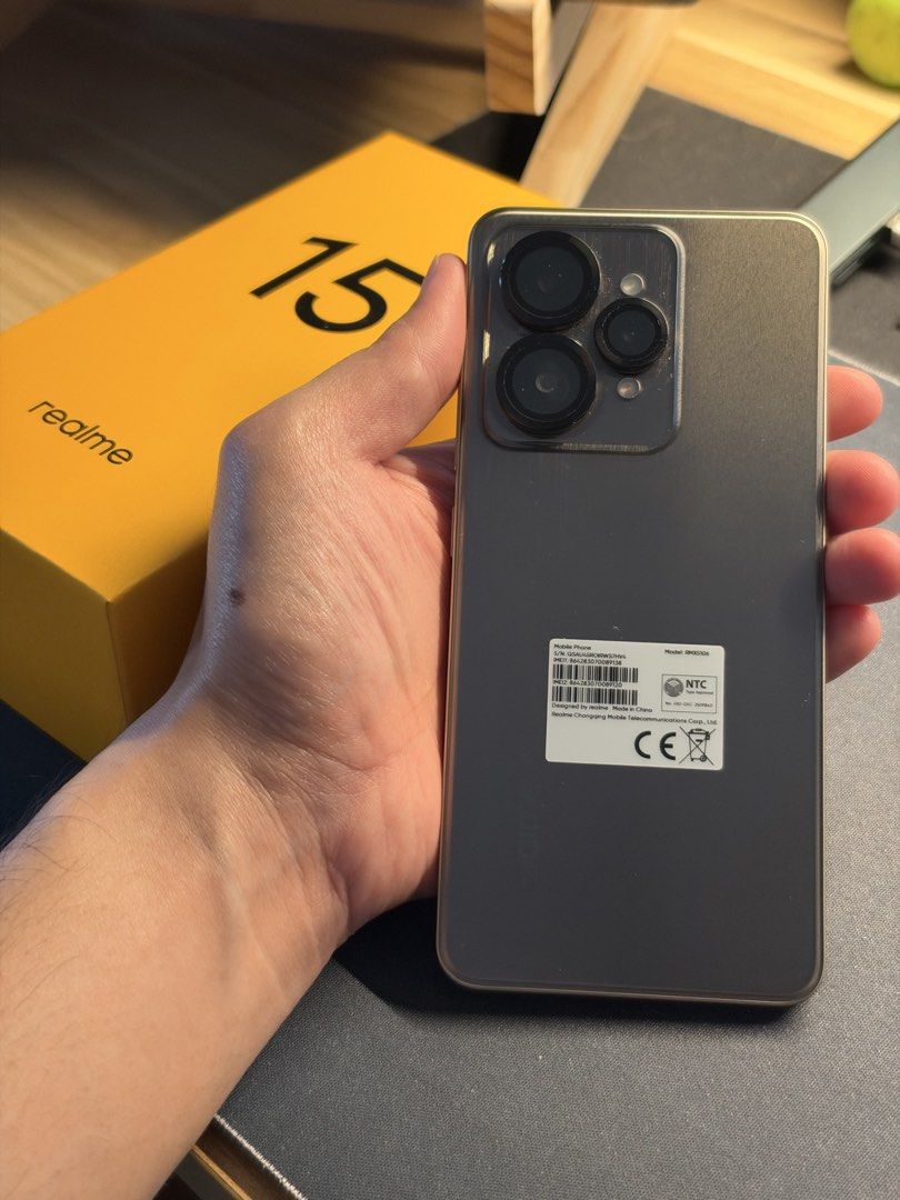 Realme 15 5G (Category: Realme) located in Caloocan City. Submitted by airheads16 (Listing ID 1468719340, Image 3). Description: Realme 15 5g 256gb Rom 12gb + 14gb Ram 50mp front cam 50mp + 8mp rear cam 7000 mah Inclusion Unit, Case, Charger, Og Box Meet ups SM Caloocan SM North Edsa Trinoma HappyGo Bignay Valenzuela.