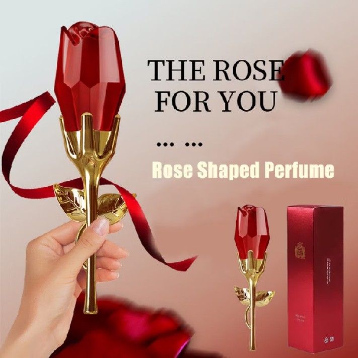 Red Rose Shaped Perfume Bottle with Gold Stem (Category: Fragrance & Deodorants) located in Caloocan City. Submitted by mysticocean-122d (Listing ID 1468736167, Image 1). Description: .