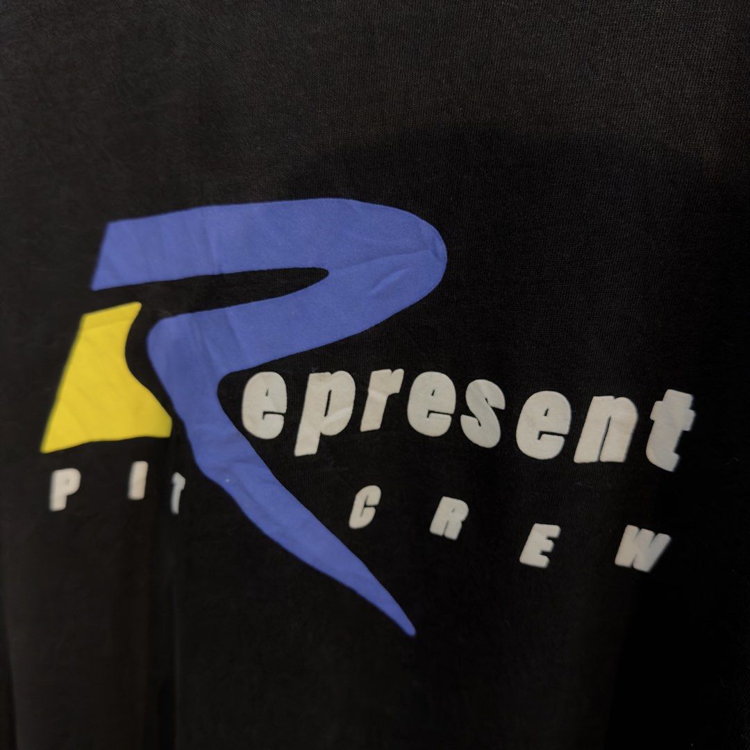 Represent Script Black Shirt (Category: Tshirts & Polo Shirts ) located in Manila. Submitted by jerichomal82553 (Listing ID 1468904849, Image 3). Description: Represent Script Black Shirt 24 by 30.5 Good Condition Complete Tags.