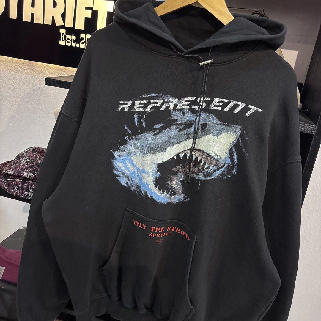 Represent Shark (Category: Activewear) located in Rizal. Submitted by doyskie.star (Listing ID 1468736871, Image 2). Description: REPRESENT SHARK HOODIE 27 x 29 COMPLETE TAGS GOOD CONDITION .