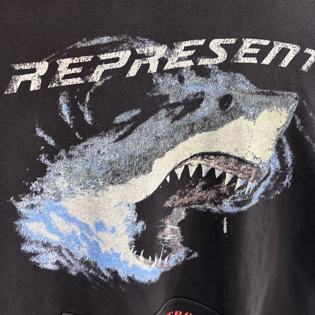 Represent Shark (Category: Activewear) located in Rizal. Submitted by doyskie.star (Listing ID 1468736871, Image 3). Description: REPRESENT SHARK HOODIE 27 x 29 COMPLETE TAGS GOOD CONDITION .