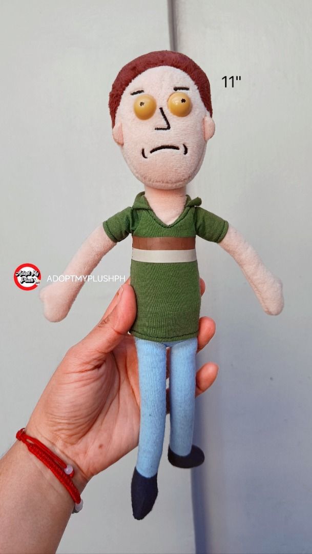 Rick and Morty, Gerald 'Jerry' Smith plush (Category: Plushies & Soft Toys) located in Taguig. Submitted by adopt.my.plush.ph (Listing ID 1468774928, Image 2). Description: Jerry is the husband of Beth Smith, the father of Summer Smith and Morty Smith, and the son-in-law of Rick Sanchez. Key Details & Features • Eyes: Features hard, 3D dome plastic eyes. As highlighted in the photo, these particular plastic elements are prone to notable yellowing