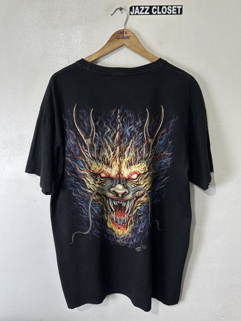 Rock Chang "Chinese Fire Dragon" Mirror Graphic Thai. Boot Tee (Category: Tshirts & Polo Shirts ) located in San Fernando. Submitted by jazzclosetest2018 (Listing ID 1468798533, Image 2). Description: My Location: San Fernando, Pampanga📍 Payment 1st Transaction! Rock Chang "Chinese Fire Dragon" Mirror Graphic Thai. Boot Tee Size: X-Large (Hard Tag) L30"* W23" Excellent Condition ₱ 499.00 + SF.