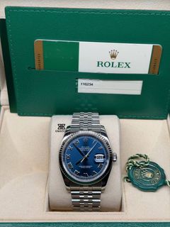 ROLEX DATEJUST BLACK COMPUTER DIAL, Luxury, Watches on Carousell