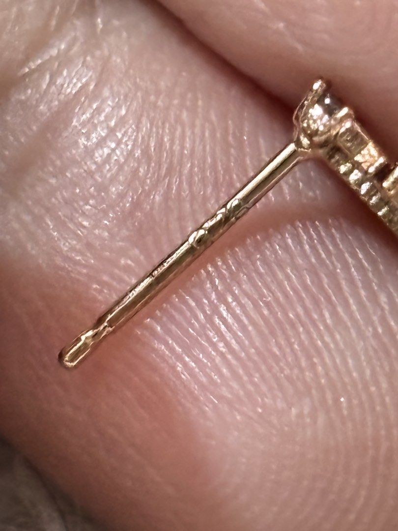 Rose gold-plated celestial drop earrings (Category: Earrings) located in Paranaque City. Submitted by dalle_closet (Listing ID 1468721948, Image 3). Description: with markings sa post slightly used.