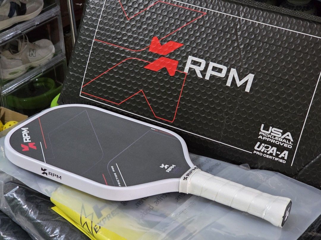 RPM Friction Pro Pickleball Paddle (Category: Racket and Ball Sports) located in Caloocan City. Submitted by mochiescloset (Listing ID 1468729917, Image 1). Description: 2500 FIXED PRICE! ⚠️ Clone paddle only. Not Authentic. - Thermoformed construction - T700 carbon fiber - 16mm polymer honeycomb core Gcash payment. Shipping shouldered by buyer..
