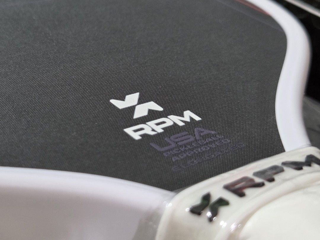 RPM Friction Pro Pickleball Paddle (Category: Racket and Ball Sports) located in Caloocan City. Submitted by mochiescloset (Listing ID 1468729917, Image 2). Description: 2500 FIXED PRICE! ⚠️ Clone paddle only. Not Authentic. - Thermoformed construction - T700 carbon fiber - 16mm polymer honeycomb core Gcash payment. Shipping shouldered by buyer..