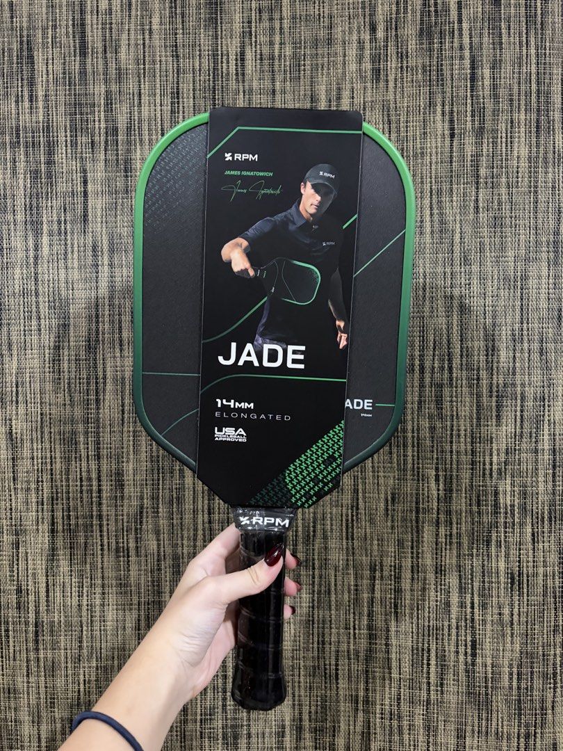 RPM Jade 14mm (Category: Racket and Ball Sports) located in Quezon City. Submitted by shopby_a (Listing ID 1468872688, Image 1). Description: free tape and grip brandnew .