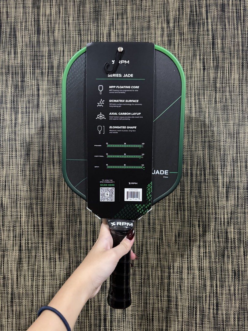RPM Jade 14mm (Category: Racket and Ball Sports) located in Quezon City. Submitted by shopby_a (Listing ID 1468872688, Image 2). Description: free tape and grip brandnew .