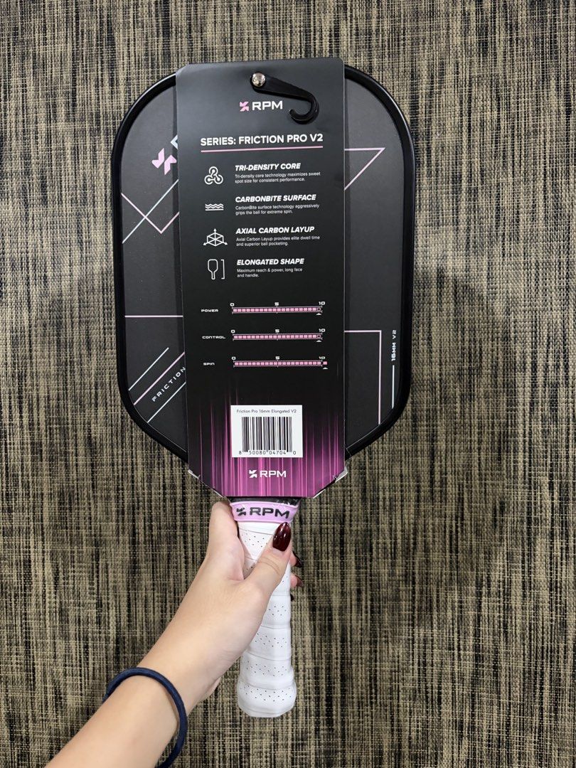RPM V2 Ella Oh 16mm (Category: Racket and Ball Sports) located in Quezon City. Submitted by shopby_a (Listing ID 1468873429, Image 2). Description: free tape and grip.