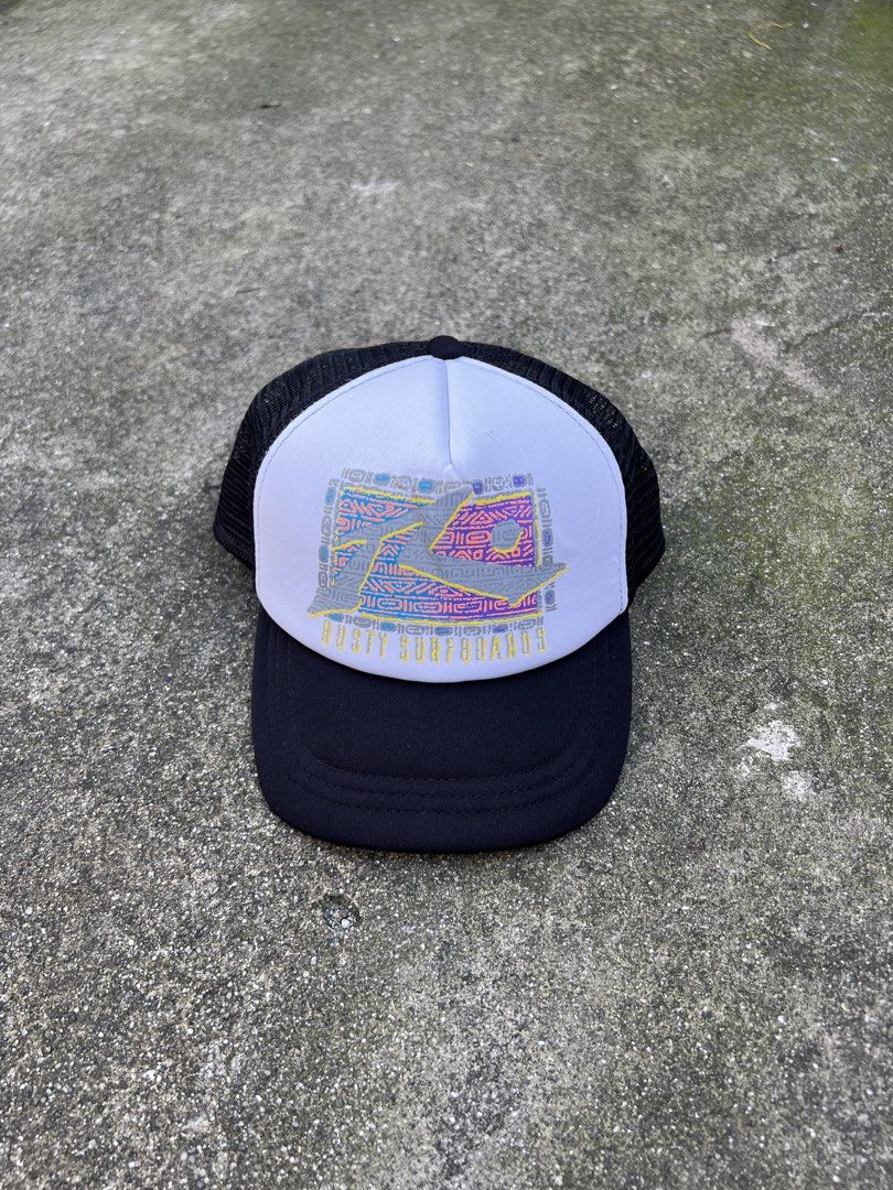 RUSTY SURFBOARDS TRUCKER HAT (Category: Caps & Hats) located in Caloocan City. Submitted by gothrifted (Listing ID 1468810121, Image 1). Description: RUSTY SURFBOARDS TRUCKER HAT - thrifted - snapback - excellent condition *color may vary due to lighting .