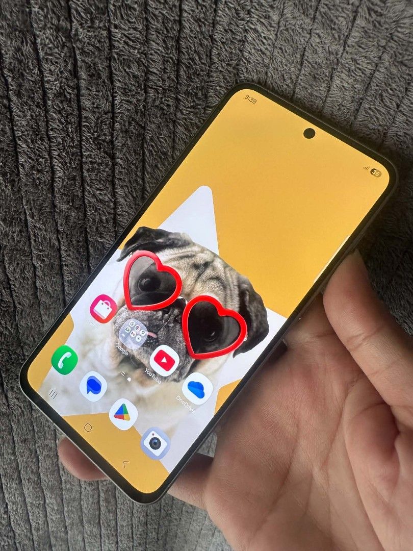 Samsung A56 5G (Category: Samsung) located in Manila. Submitted by newtiger_4396d9 (Listing ID 1468786103, Image 1). Description: Samsung A56 5G 256GB 12K For Sure Buyer Today All Good Condition All Smooth/Clean Body and Screen RFS: Backed Up Phone Only Kung Sino Makakakuha Sobrang Panalo Dahil Back Up Phone ko lang po eto Sobrang Fresh po ng Unit.