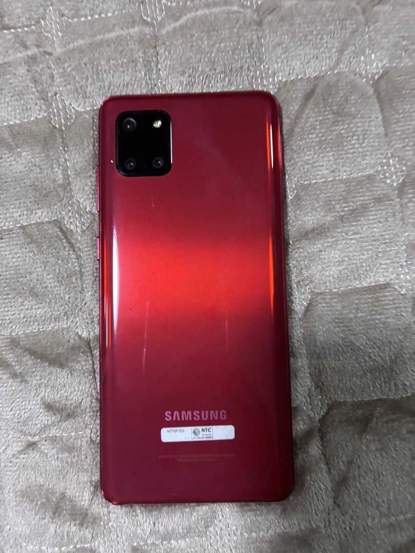 Samsung Note 10 lite 128gb (Category: Samsung) located in Pateros City. Submitted by jaimes2020 (Listing ID 1468925948, Image 2). Description: Item and case only. Tempered glass installed. No issues. Battery was replaced. Meet up within Pateros only. Test before payment..