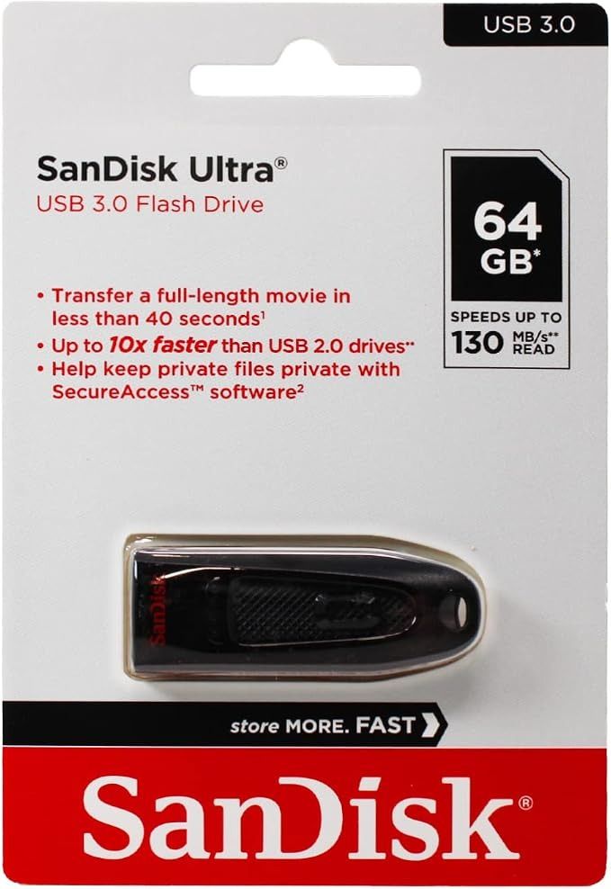 SanDisk 64GB Ultra USB 3.0 Flash Drive (Category: Everything Else Others) located in San Juan City. Submitted by everlovedbyjs.est2018 (Listing ID 1468732079, Image 1). Description: Brand: SANDISK Memory Storage Capacity: 64 GB Hardware Interface: USB 3.0 Special Feature: Lightweight Write Speed: 40MB/s.