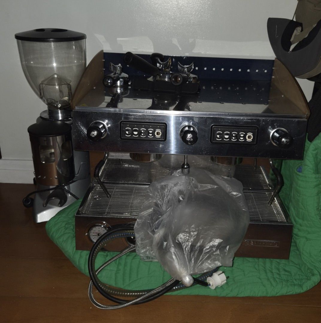 Sanremo Machine with free grinder (Category: Coffee Machines & Makers) located in Manila. Submitted by makati_rockwell (Listing ID 1468812740, Image 1). Description: Sanremo Capri Deluxe 2-Group Commercial Espresso Machine – ₱150,000 NEGOTIABLE Details: * Sanremo Capri Deluxe – 2 Group * Fully working and ready to use * Barely used sa coffeeshop * original portafilters 2 pieces * Suitable for coffee shops, * Buyer can test the machine before purc