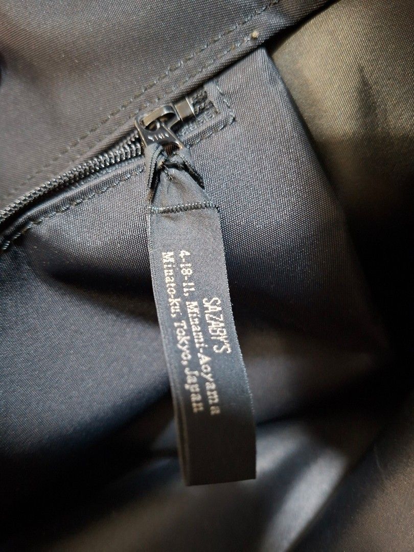 SAZABY THICK NYLON LONG HANDLE SHOULDER TOTE BAG (Category: Tote Bags) located in Las Pinas. Submitted by annachiaonair2037 (Listing ID 1468728374, Image 3). Description: SAZABY THICK NYLON LONG HANDLE SHOULDER TOTE BAG FROM JAPAN SNAP CLOSURE YKK INNER ZIP MADE IN JAPAN INNER LEATHER LINING HANDLE DROP 11" H 12" L 15" W 4" Disclaimer: I am not affiliated with, associated with, or authorized by any of the brands featured posted. Any mention of br