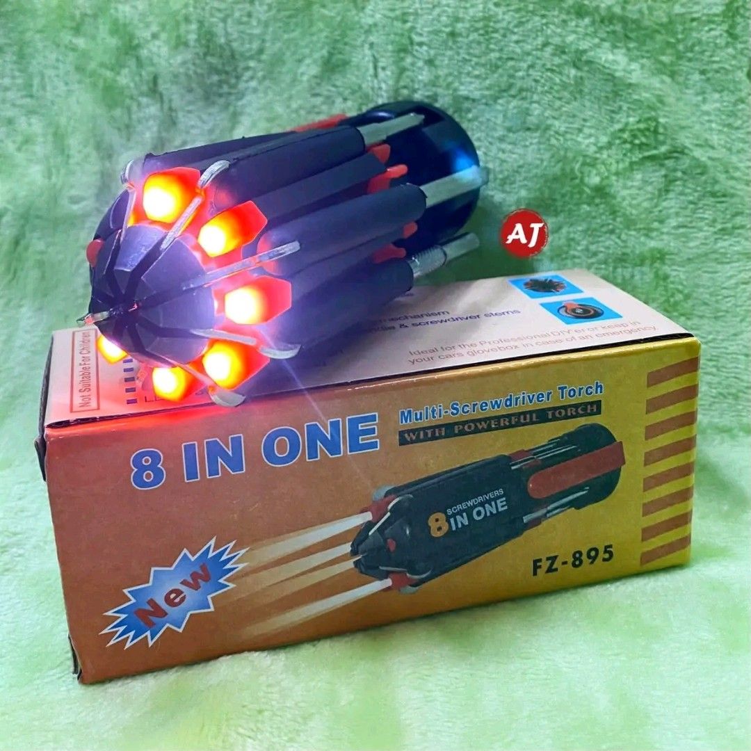 Screwdriver 8 In 1 Tools With Torch Light (Category: Home Improvement Tools & Accessories) located in Manila. Submitted by marvieobordo (Listing ID 1468863633, Image 1). Description: Screwdriver 8 In 1 Tools With Torch Light.