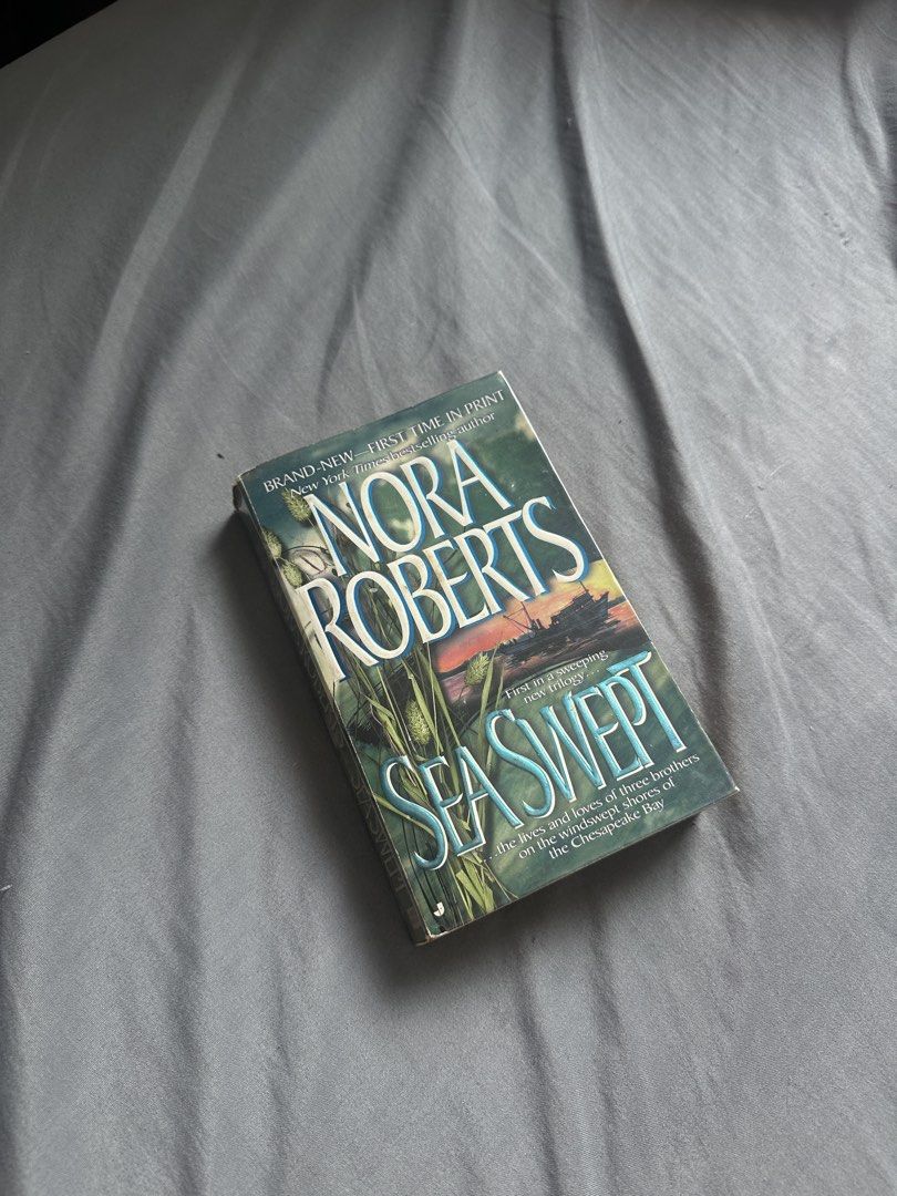 Sea Swept by Nora Roberts Paperback Novel (Category: Storybooks) located in General Trias. Submitted by ymeenee (Listing ID 1468753371, Image 1). Description: Title: Sea Swept by Nora Roberts Series: Book 1 in the Chesapeake Bay trilogy Condition: Preloved and well-maintained.