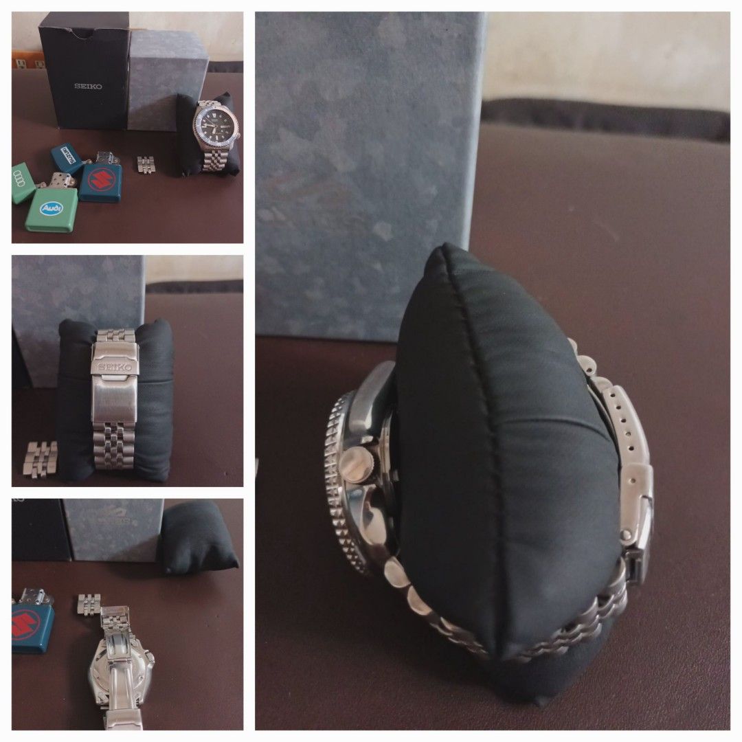 Seiko diver automatic (Category: Men's Watches) located in Manila. Submitted by gooddealsmnl (Listing ID 1468759061, Image 2). Description: Seiko Divers 200 meters automatic Authentic Good condition. Presentable. Runs smooth. With Box. Manual. extra links. 2 refillble metal lighter. Rfs: unloading stuff Binondo area meetup Thank You po.