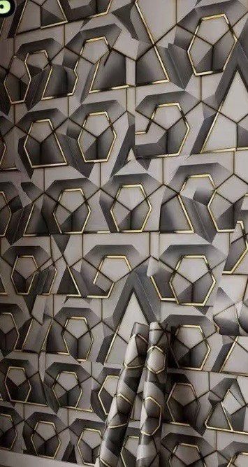 Self adhesive Wallpaper + Gift Wrap (Category: Wall Decor) located in Manila. Submitted by ddxyatchang (Listing ID 1468835286, Image 3). Description: Self Adhesive Wallpaper + Gift Wrap Wallpaper Sticker - G26 Gray - Brand new, sealed - Design: Geometric Grey with gold line (G26) - Size: 45cm x 10m (standard roll) - Waterproof PVC, Non-toxic, Safe for babies - Pang wall, door, table, cabinet - peel & stick, no need pandikit - Brand: Aceking HomeD