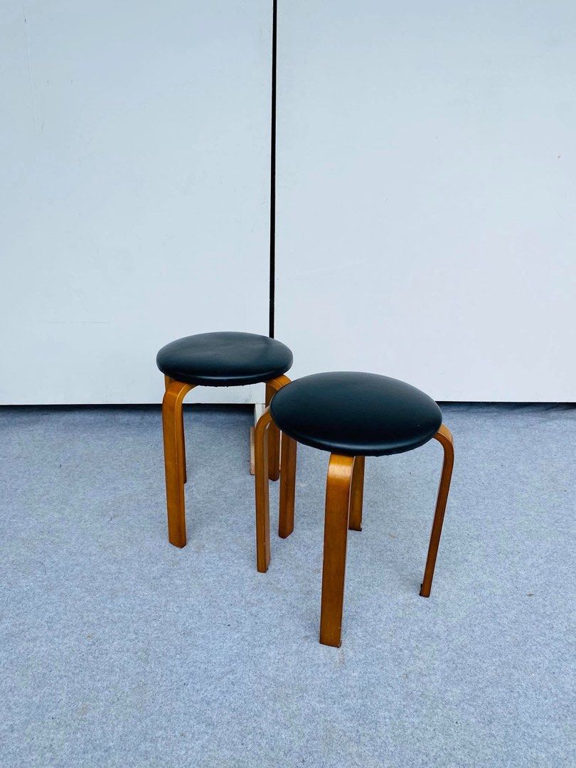 Set of 2 Stackable Stools with Black Padded Seats (Category: Chairs) located in Manila. Submitted by justinlei.103 (Listing ID 1468832789, Image 3). Description: .