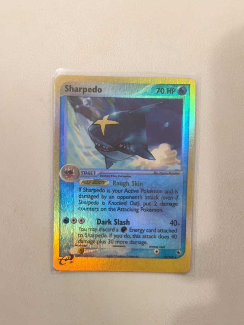 Sharpdo Watch Sharpedo 22/109 Rare, Toys & Collectibles, Trading Cards, Raw Singles ...