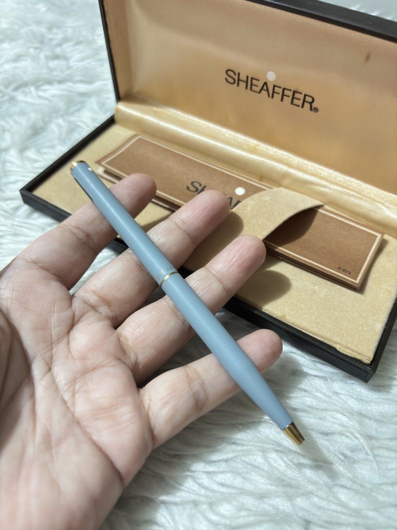 Sheaffer ballpoint pen (Category: Stationery & School Supplies) located in Paranaque City. Submitted by dalle_closet (Listing ID 1468723201, Image 3). Description: slightly used pa blue ink made in USA.