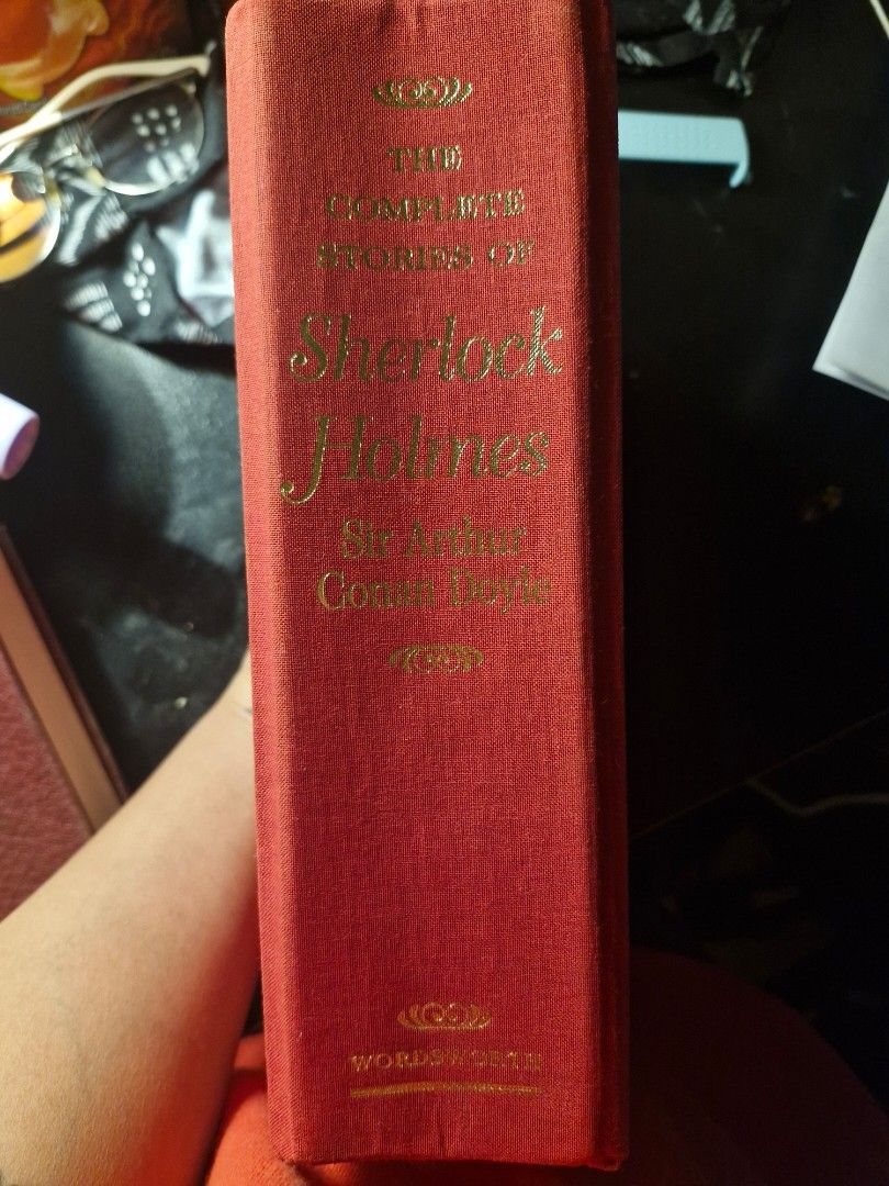 Sherlock Holmes The Complete Stories Wordsworth Library Collection (Category: Storybooks) located in Santa Ana. Submitted by nobleflower.23a0a4 (Listing ID 1468870123, Image 2). Description: - Title: Sherlock Holmes The Complete Stories by Sir Arthur Conan Doyle - Edition: Wordsworth Editions, 2007 - Features: Includes original illustrations from the Strand Magazine - Design: Red clothbound hardcover with gold foil lettering and cover artwork by 