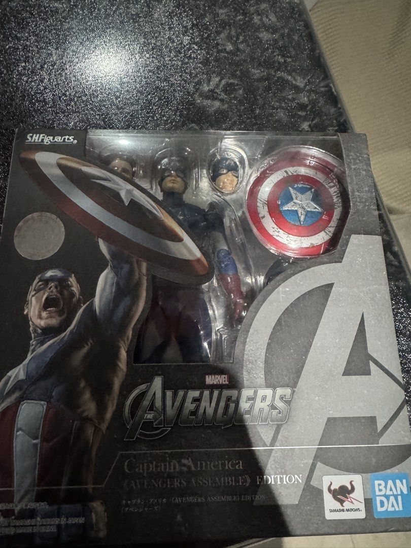 SHF captain america avengers assemble (Category: Action & Battle Toys) located in Manila. Submitted by inorinnnn (Listing ID 1468856069, Image 1). Description: MISB condition slight dent on box negotiable.