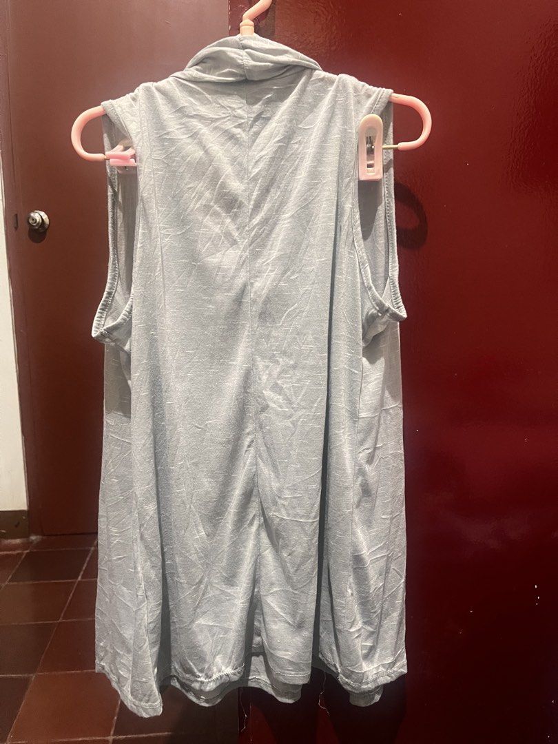 sleeveless cardigan with sando (Category: Blouses) located in Quezon City. Submitted by mademoisjelle (Listing ID 1468865234, Image 3). Description: fits medium to semi-large worn once lang .
