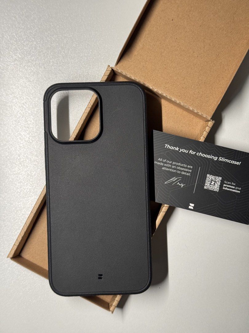 Slimecase Sport Magnetic Case (Black) - iPhone 15 Pro Max (Category: Cases & Sleeves) located in Manila. Submitted by jancloset_ (Listing ID 1468802629, Image 3). Description: Decluttering The case has slight texture changes due to normal use, but overall, it remains in good condition. It maintains its slim profile and still provides good protection..