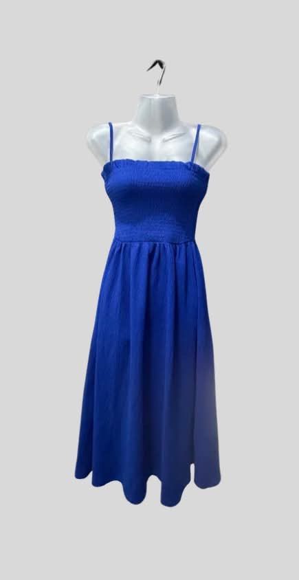 Smock-Topped Dress (Category: Dresses) located in Manila. Submitted by sisi_jobel (Listing ID 1468788641, Image 3). Description: Sleeveless dress in jersey with narrow, adjustable shoulder straps, a smocked, frill-trimmed bodice and a gently flared skirt..