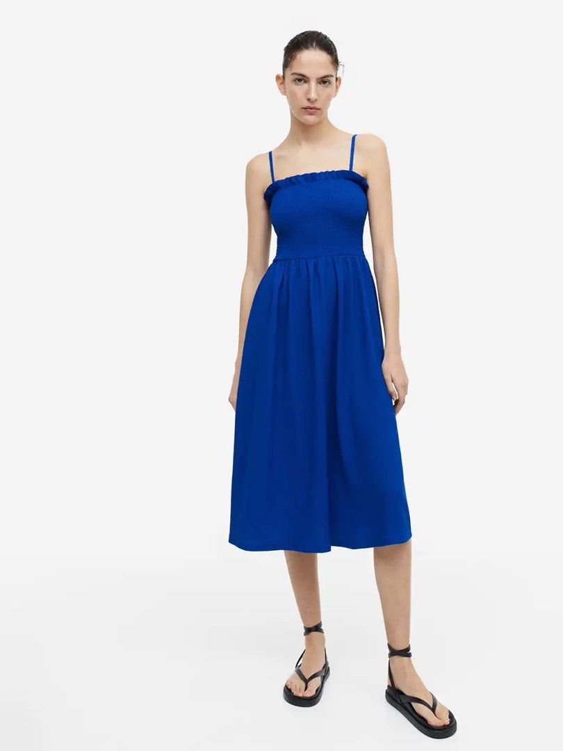 Smock-Topped Dress (Category: Dresses) located in Manila. Submitted by sisi_jobel (Listing ID 1468788641, Image 1). Description: Sleeveless dress in jersey with narrow, adjustable shoulder straps, a smocked, frill-trimmed bodice and a gently flared skirt..