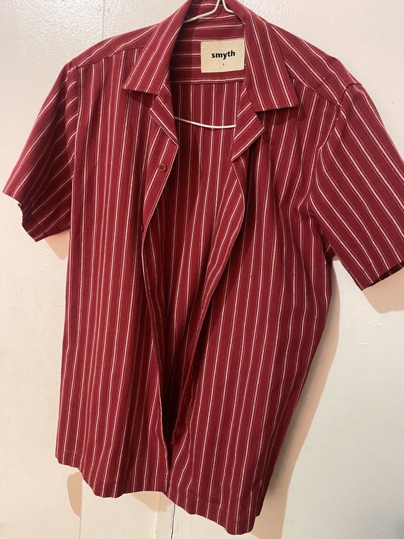 Smyth Maroon Striped polo Size Small (Category: Activewear) located in Makati City. Submitted by xxgabxx (Listing ID 1468773118, Image 1). Description: For sale 99 pesos only, Smyth Maroon Striped white polo Size: Small Brand new (naka stock lang) Marikina loc.
