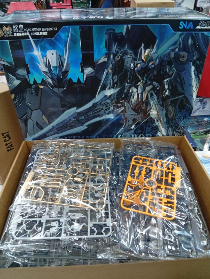 SNAA YR-05 Nether Emperor FA 1/100 Scale Model Kit (Category: Gundam & Model Kits) located in Manila. Submitted by sulettamercury (Listing ID 1468712820, Image 2). Description: - Item: Un built SNAA YR-05 Nether Emperor Model Kit: - Scale: 1/100 - Condition: Box opened to check runners; all plastic parts 100% sealed in original packaging - Completeness: Unbuilt, Sealed plastic includes manual and all accessories - Features: Highly detailed armor 