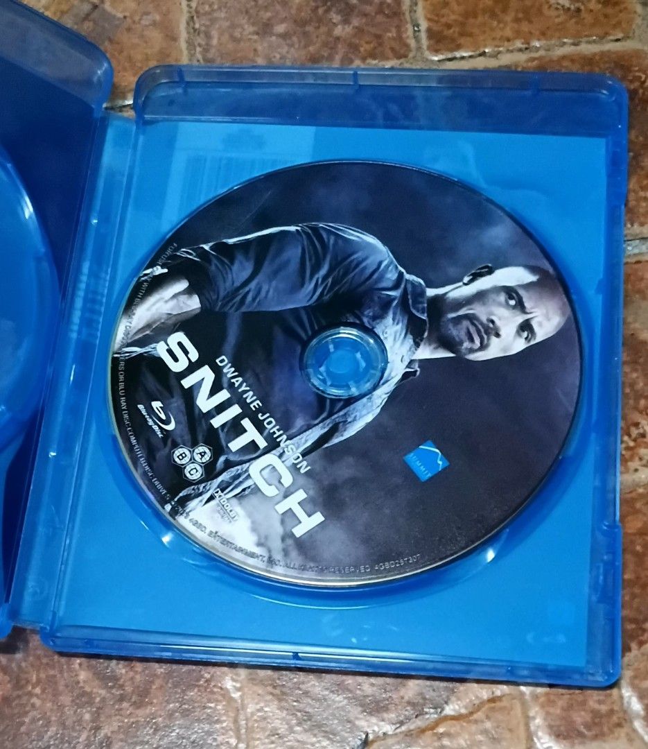 Snitch Blu-ray Movie Dwayne Johnson Summit Entertainment (Category: CDs & DVDs) located in Quezon City. Submitted by dancatz (Listing ID 1468780009, Image 2). Description: □ P 100.00 - Title: Snitch (Blu-ray) - Star: Dwayne Johnson - Genre: Action Thriller - Runtime: 112 minutes - Condition: Good shape, includes original blue case - Special Features: Deleted scenes and audio commentary - Subtitles: English and Chinese - area code A - bootleg LFB 