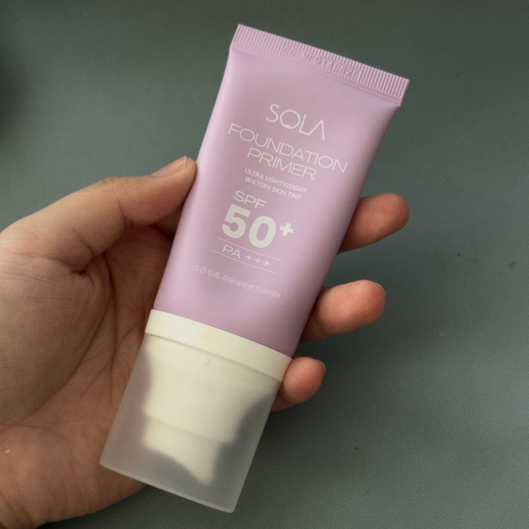 Sola Foundation Primer in Light Beige (Category: Makeup) located in Manila. Submitted by makeupdeclutterph (Listing ID 1468736839, Image 1). Description: 💌 Selling my Sola Foundation Primer in Light Beige for 300 pesos! Used once for swatching only RFS: Don't really use bases hehe.