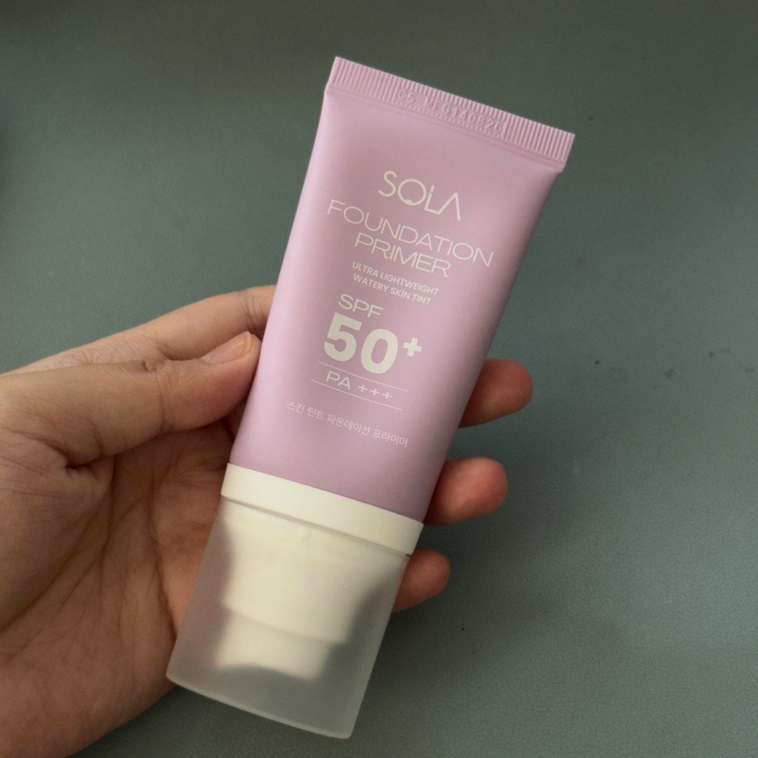 Sola Foundation Primer in Natural Beige (Category: Makeup) located in Manila. Submitted by makeupdeclutterph (Listing ID 1468736828, Image 1). Description: 💌 Selling my Sola Foundation Primer in Natural Beige for 300 pesos! Used once for swatching only RFS: Don't really use bases hehe.