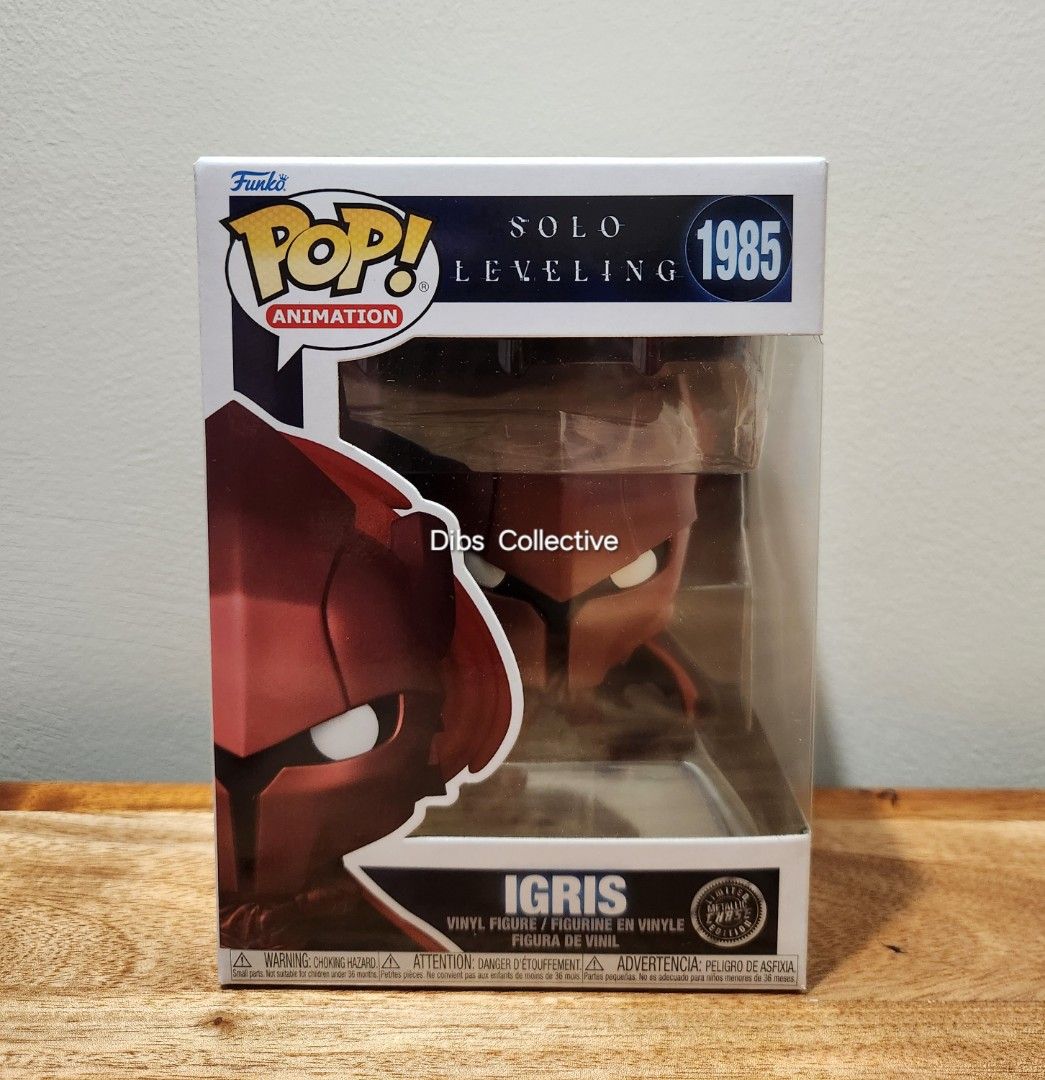 Solo Leveling| Igris CHASE Funko Pop (Category: Figurines & Statues) located in Quezon City. Submitted by dibs.collective (Listing ID 1468828771, Image 1). Description: ⚡️ FOR SALE ⚡️ 📦 Box Condition: 8.5 and above (unless stated otherwise) 📸 Actual photos | What you see is what you get 🛡️ Protector included (may show minor wear) | Brand-new protector available for an additional fee 💰 Payment: Online transfer 📍 Location: Marikina | San Juan 