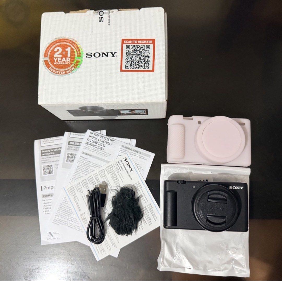 Sony ZV- 1F (Category: Video Cameras) located in Pasay City. Submitted by xwhatsinmycloset (Listing ID 1468897387, Image 1). Description: fix under warranty Specs: ¡i*°. 20.1 Megapixels 9-°. 4k resolution video * +°. Flip Screen 7+°. Perfect for video vlogging ¡i*°. Touchscreen 7+°. Onlyissue dents Inclusions: **°. Pink case **°. Tempered 7+°. BOx ¡i*°. Sony ZV-1F Camera Itself ¡i+°. Sony Front Lens Cap 7*°. Sony Original Battery *+°. Sony USB Co